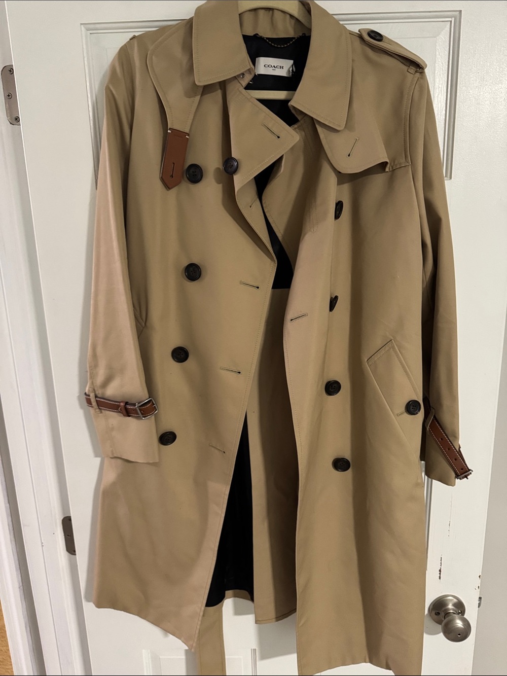 Coach Classic Beige Trench Coat Size10 New w/ Tags